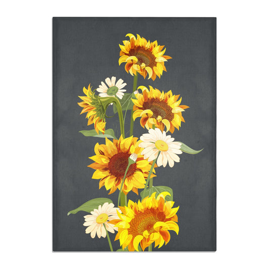 Sunflower Floral Cotton Tea Towel