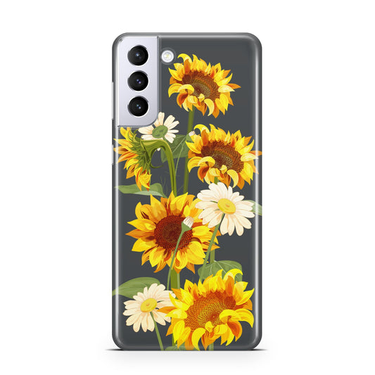 Sunflower Floral Samsung S21 Plus Phone Case