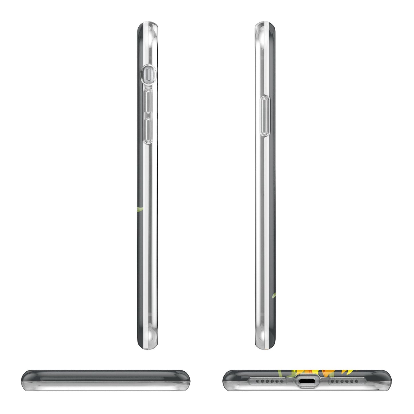 Sunflower Floral iPhone 11 Pro 3D Tough Case Angle Images