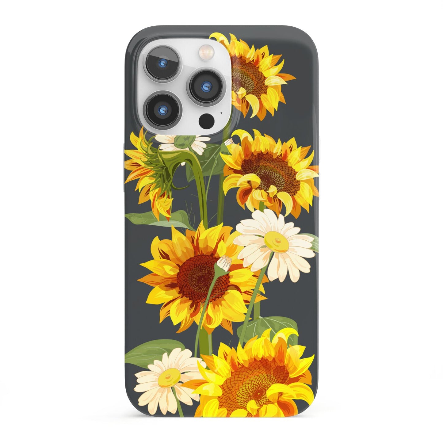 Sunflower Floral iPhone 13 Pro Full Wrap 3D Snap Case