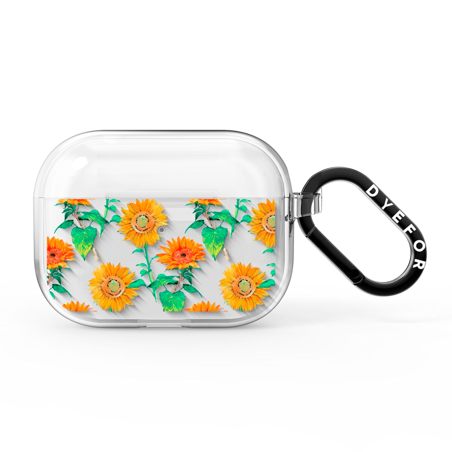 Sunflower Pattern AirPods Pro Clear Case