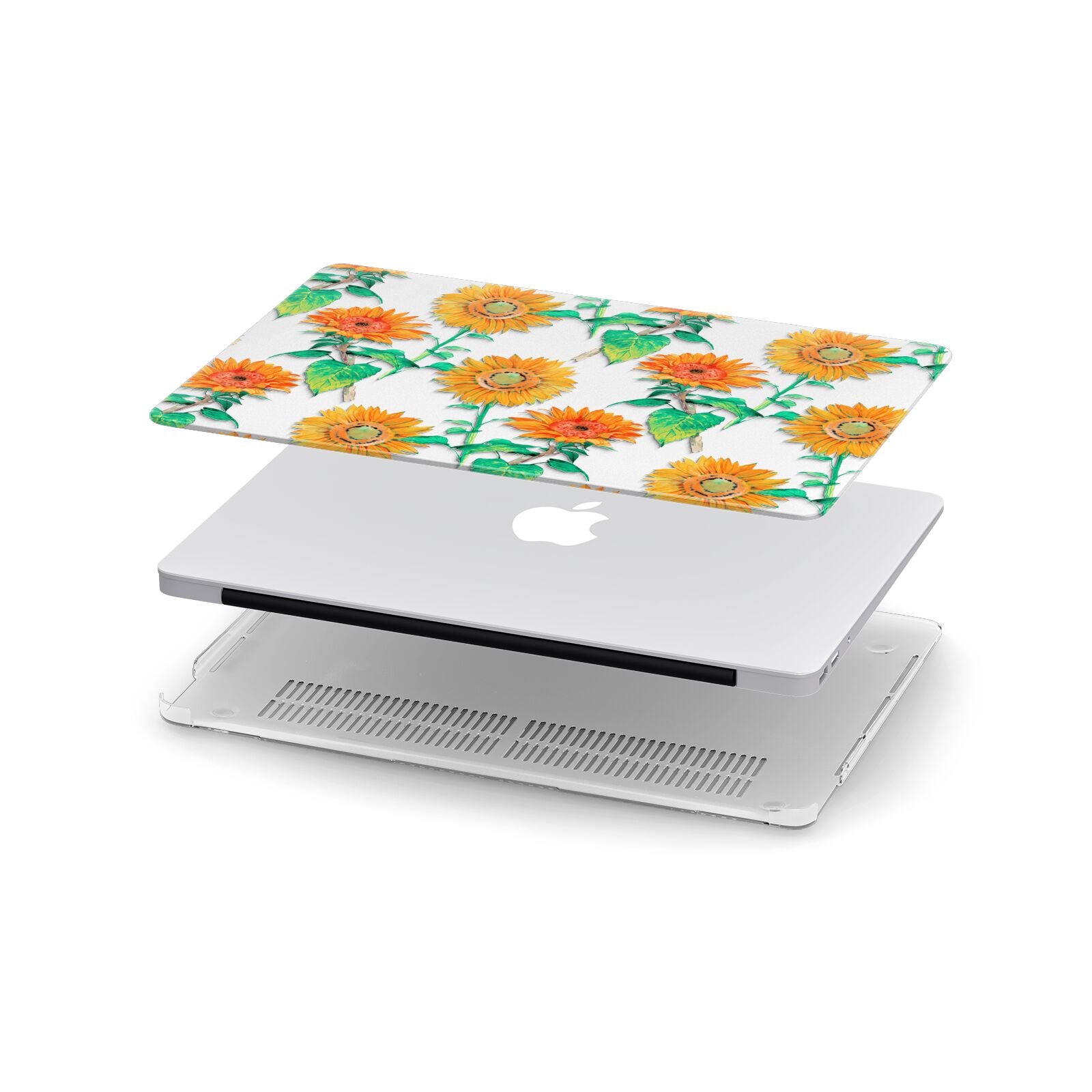 Sunflower Pattern Apple MacBook Case in Detail