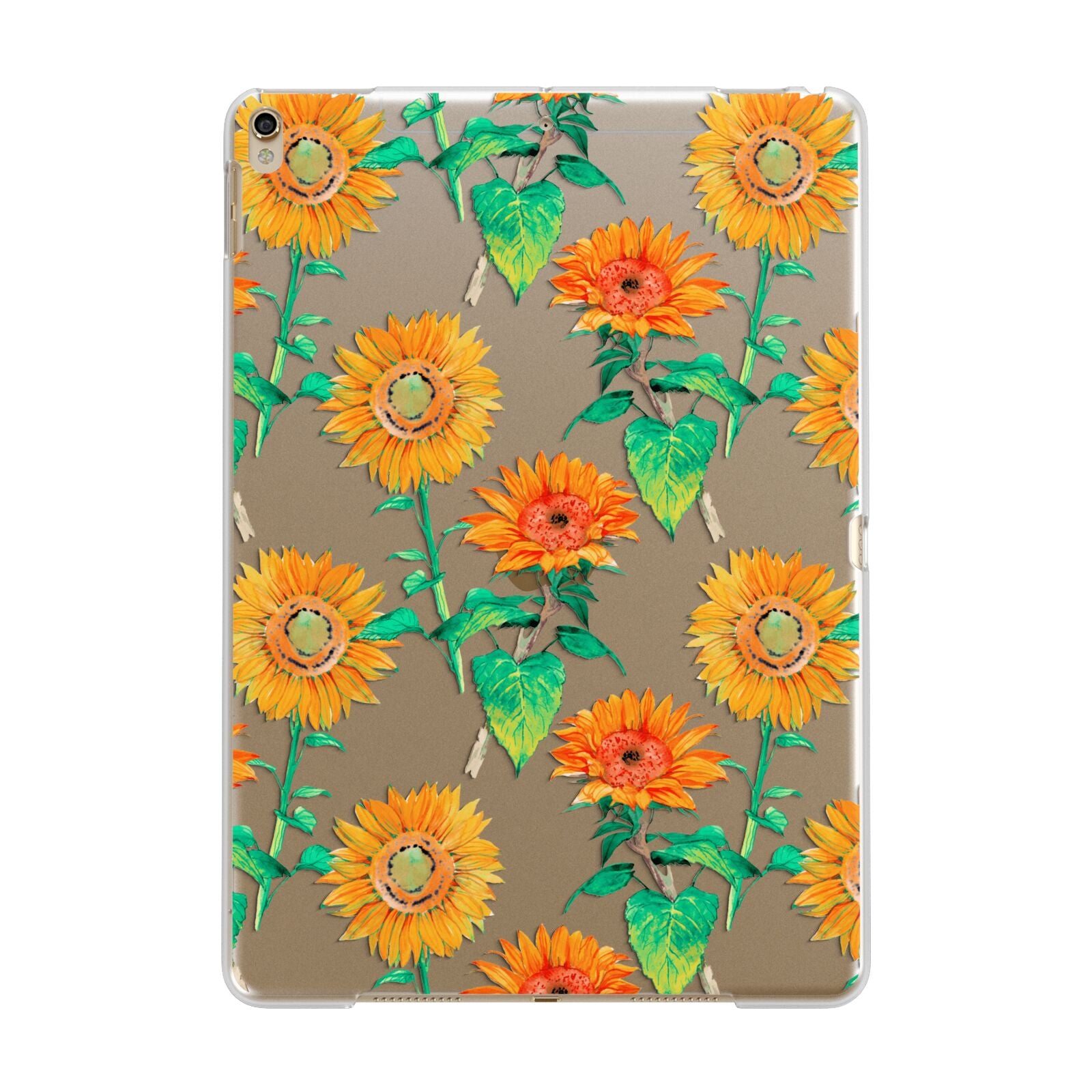 Sunflower Pattern Apple iPad Gold Case