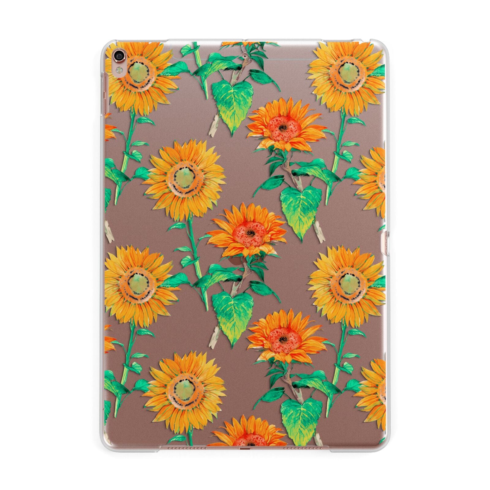 Sunflower Pattern Apple iPad Rose Gold Case