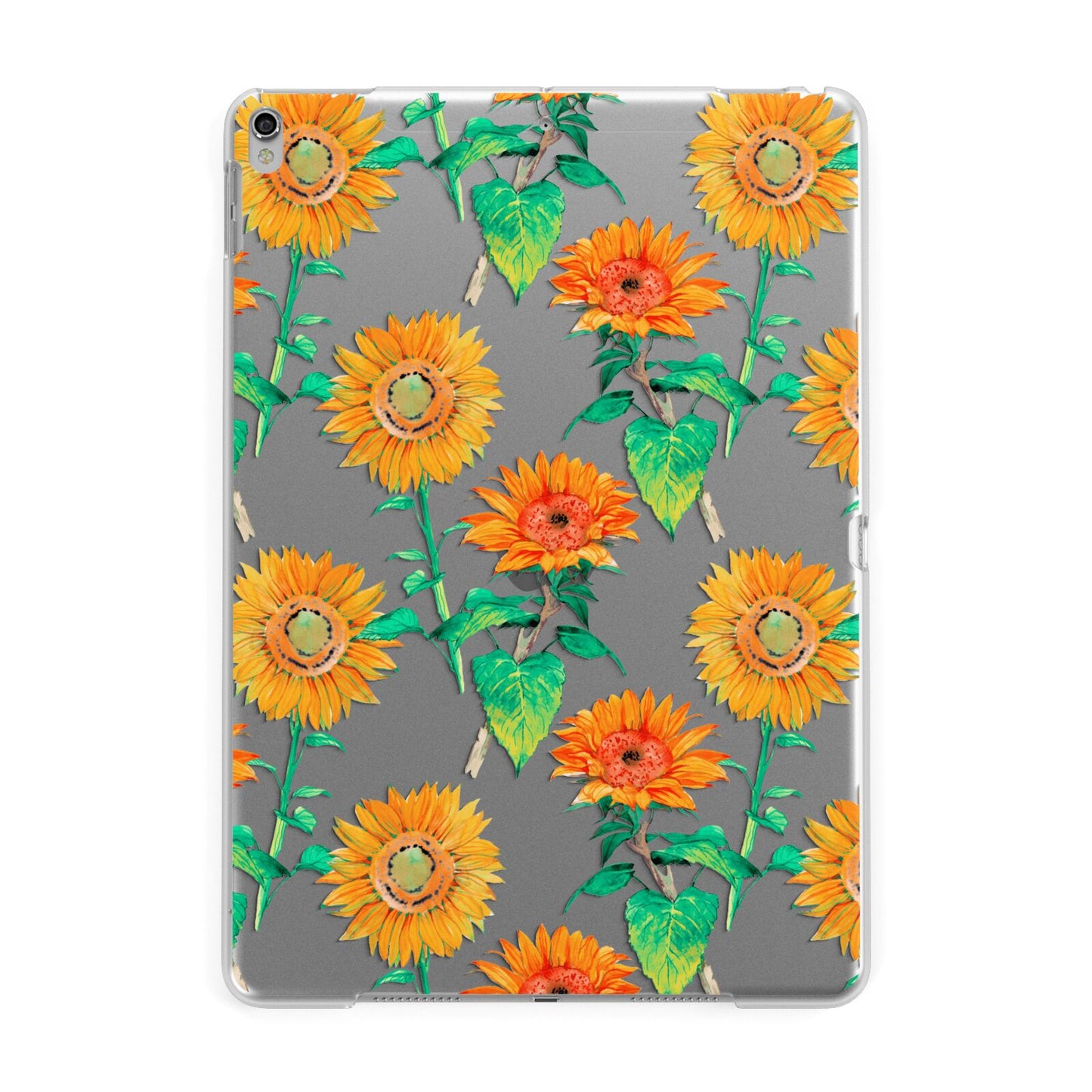 Sunflower Pattern Apple iPad Silver Case