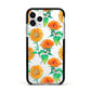 Sunflower Pattern Apple iPhone 11 Pro in Silver with Black Impact Case