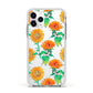 Sunflower Pattern Apple iPhone 11 Pro in Silver with White Impact Case