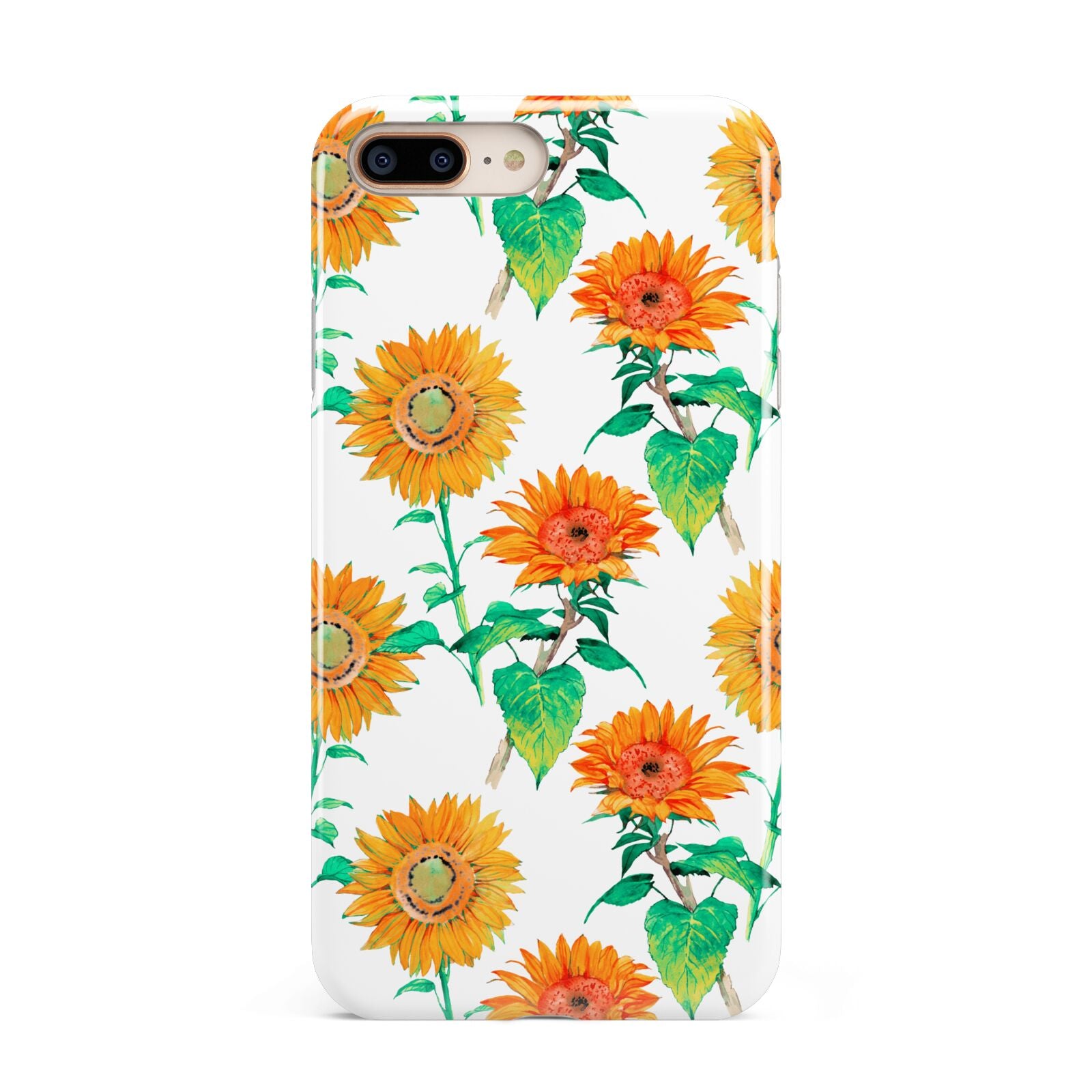 Sunflower Pattern Apple iPhone 7 8 Plus 3D Tough Case