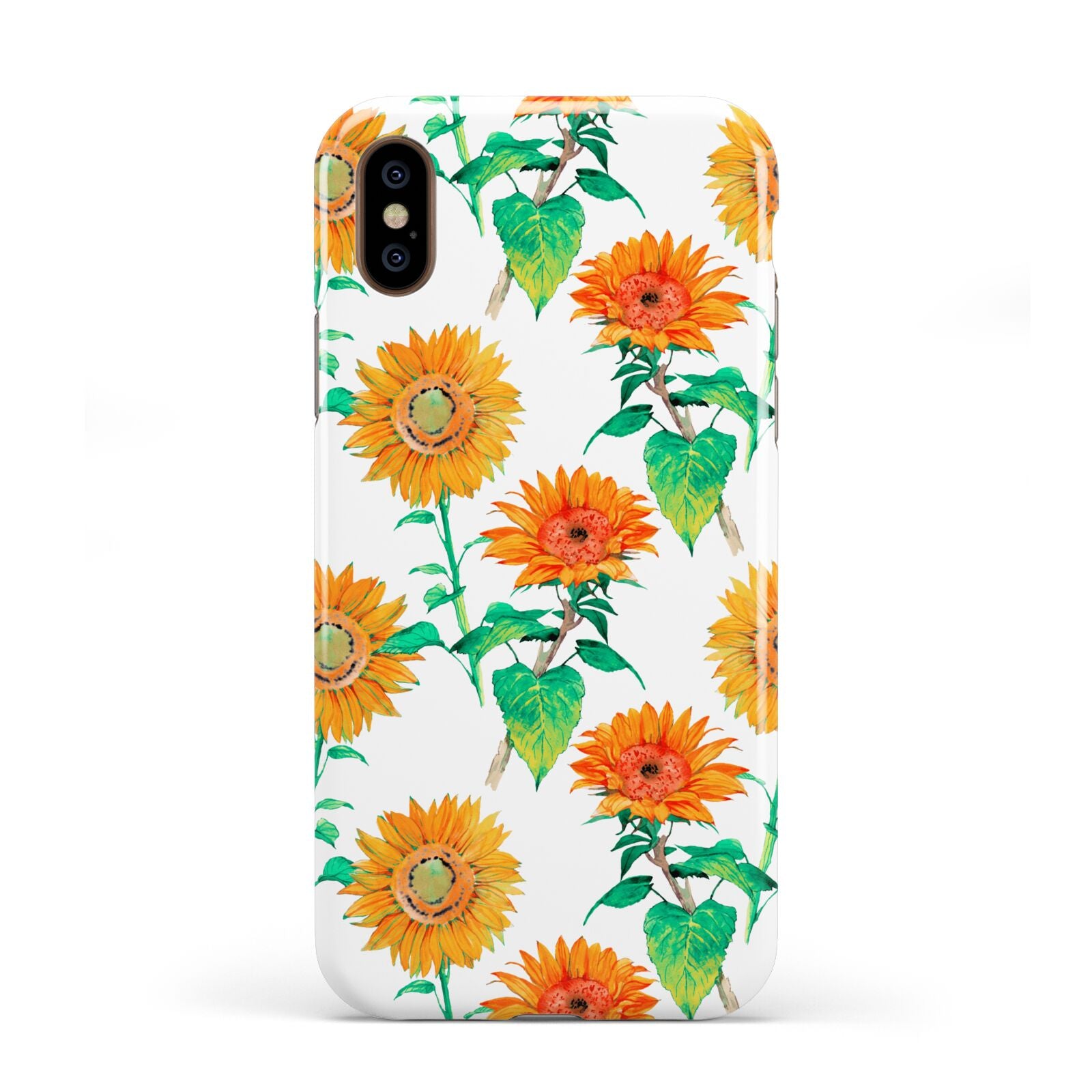 Sunflower Pattern Apple iPhone XS 3D Tough