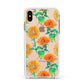 Sunflower Pattern Apple iPhone Xs Max Impact Case White Edge on Gold Phone