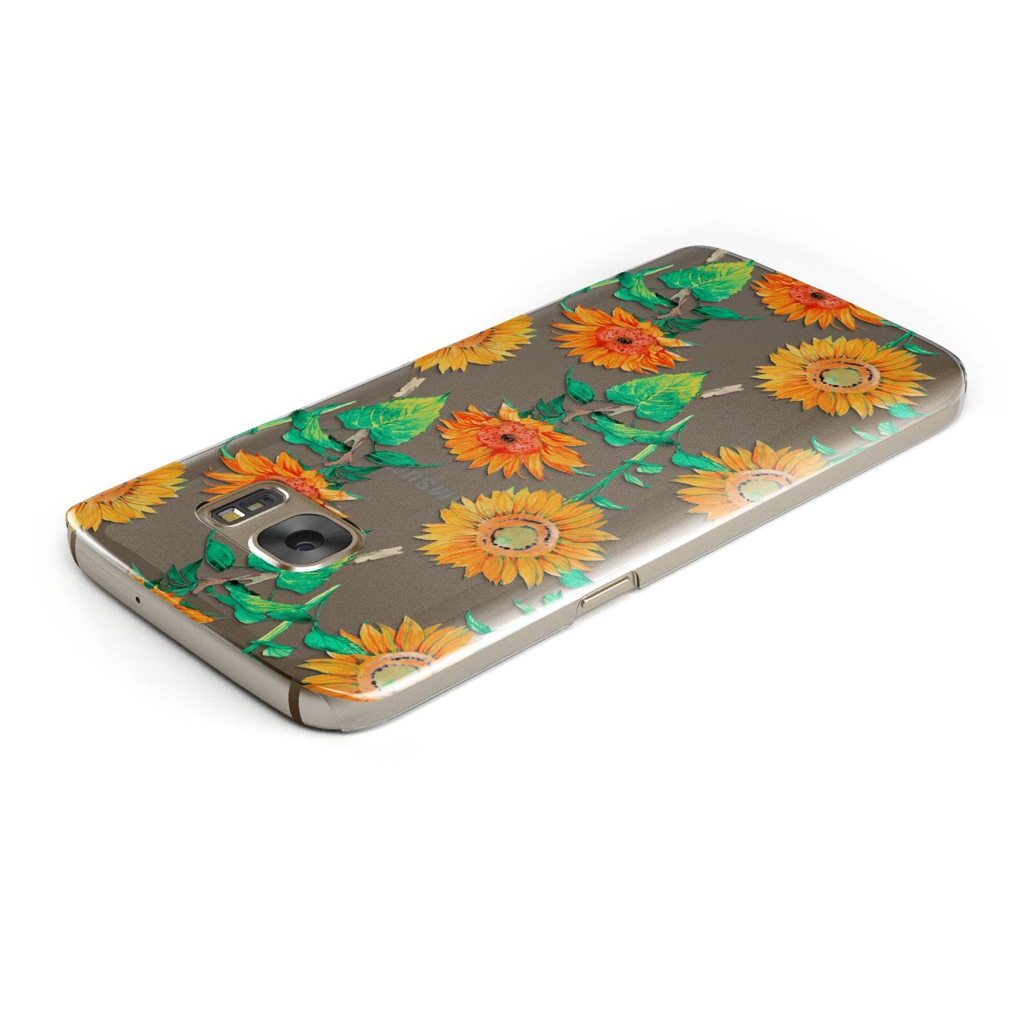 Sunflower Pattern Samsung Galaxy Case Top Cutout