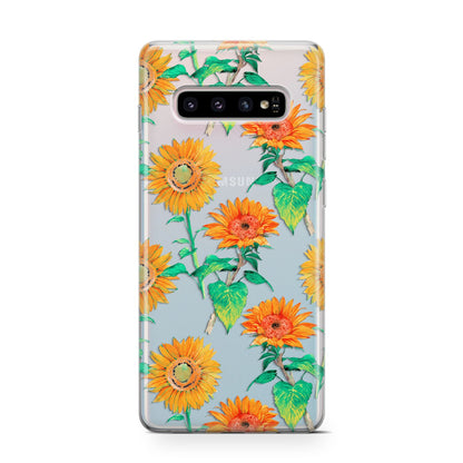 Sunflower Pattern Samsung Galaxy S10 Case
