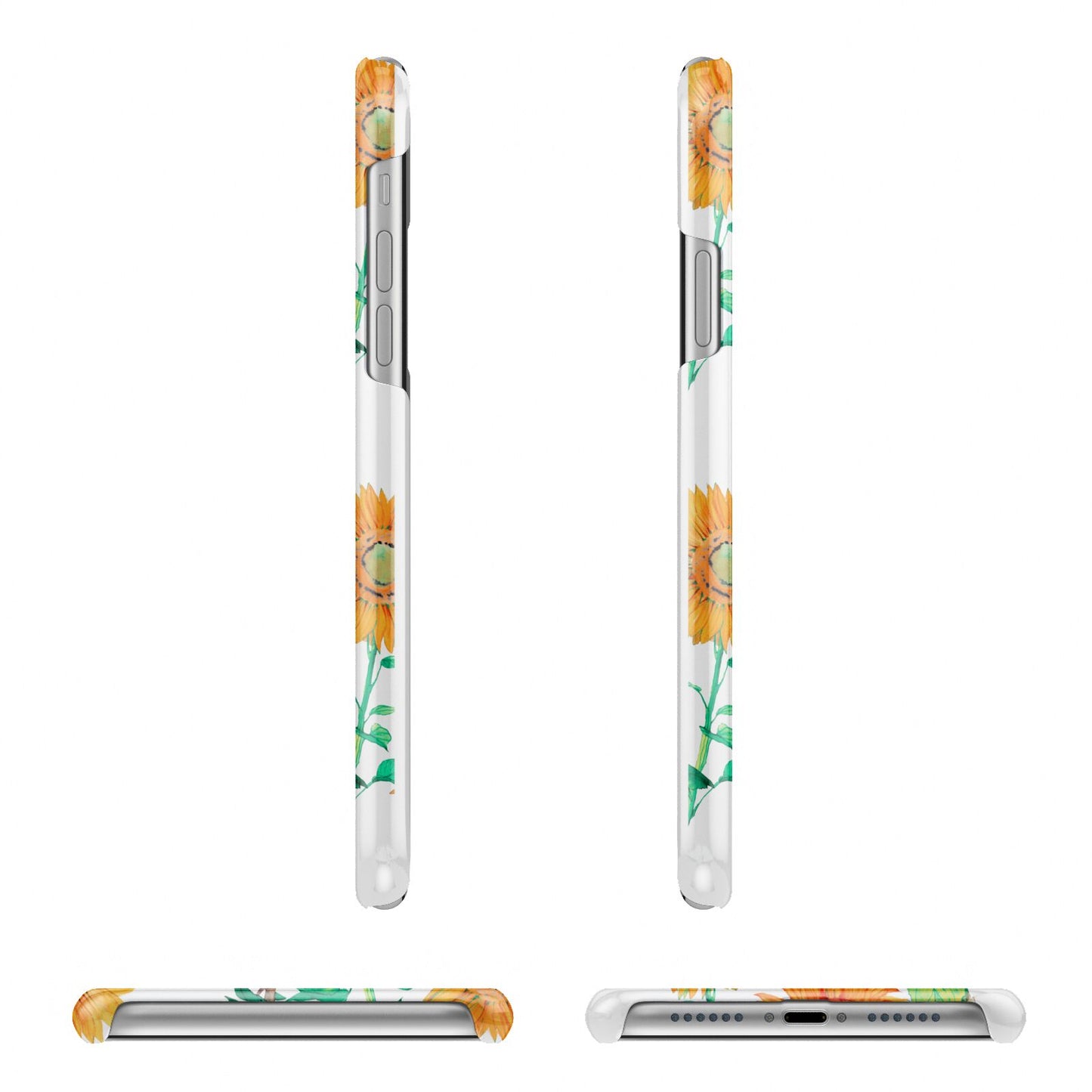 Sunflower Pattern iPhone 11 Pro 3D Snap Case Angle Images