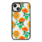 Sunflower Pattern iPhone 13 Black Impact Case on Silver phone