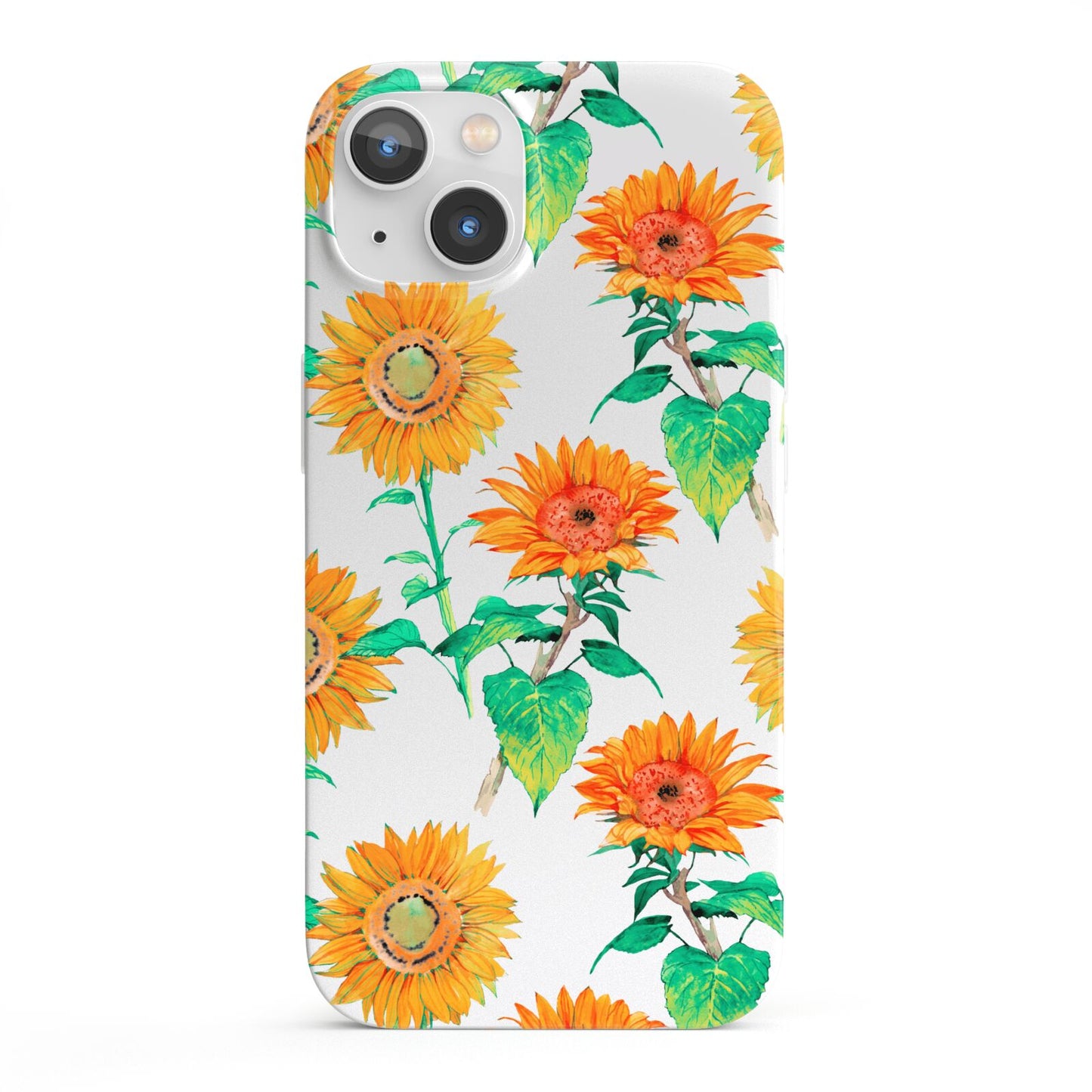 Sunflower Pattern iPhone 13 Full Wrap 3D Snap Case