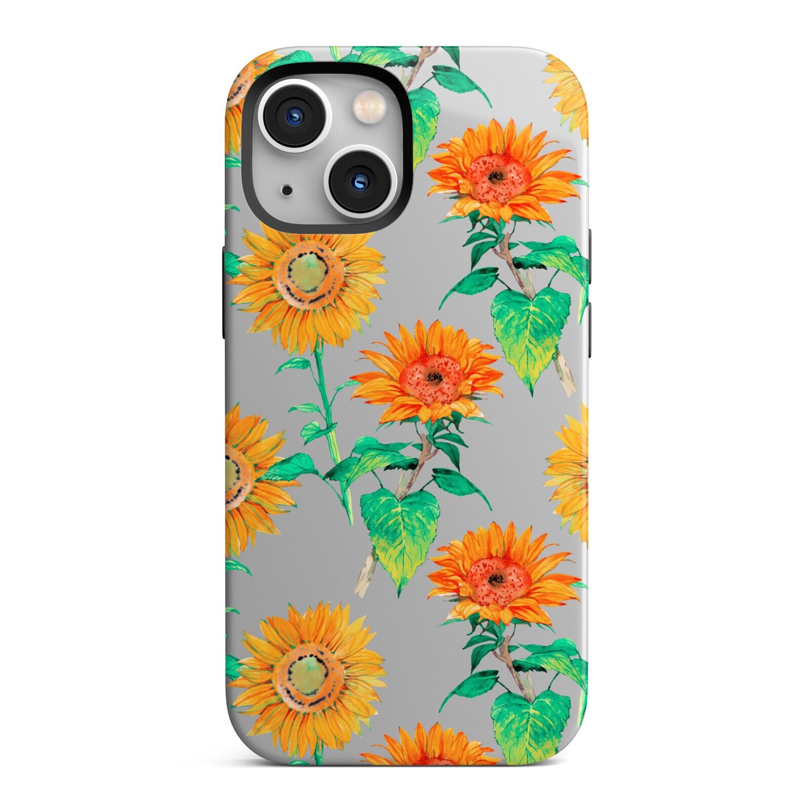 Sunflower Pattern iPhone 13 Mini Full Wrap 3D Tough Case