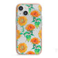 Sunflower Pattern iPhone 13 Mini TPU Impact Case with Pink Edges