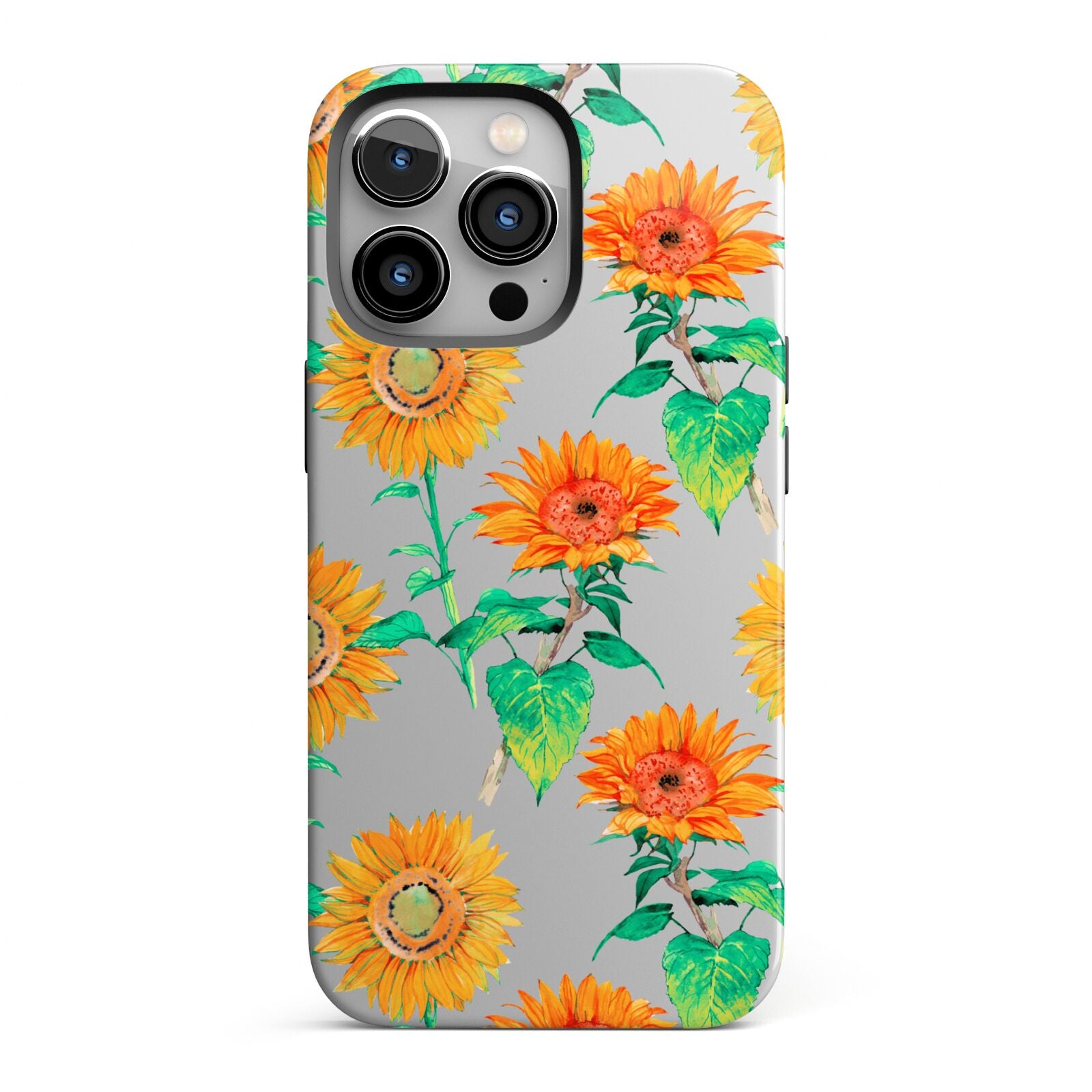 Sunflower Pattern iPhone 13 Pro Full Wrap 3D Tough Case