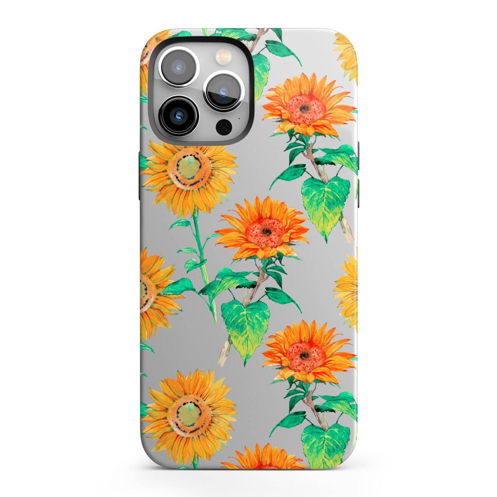 Sunflower Pattern iPhone 13 Pro Max Full Wrap 3D Tough Case