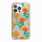 Sunflower Pattern iPhone 13 Pro TPU Impact Case with Pink Edges