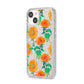 Sunflower Pattern iPhone 14 Glitter Tough Case Starlight Angled Image