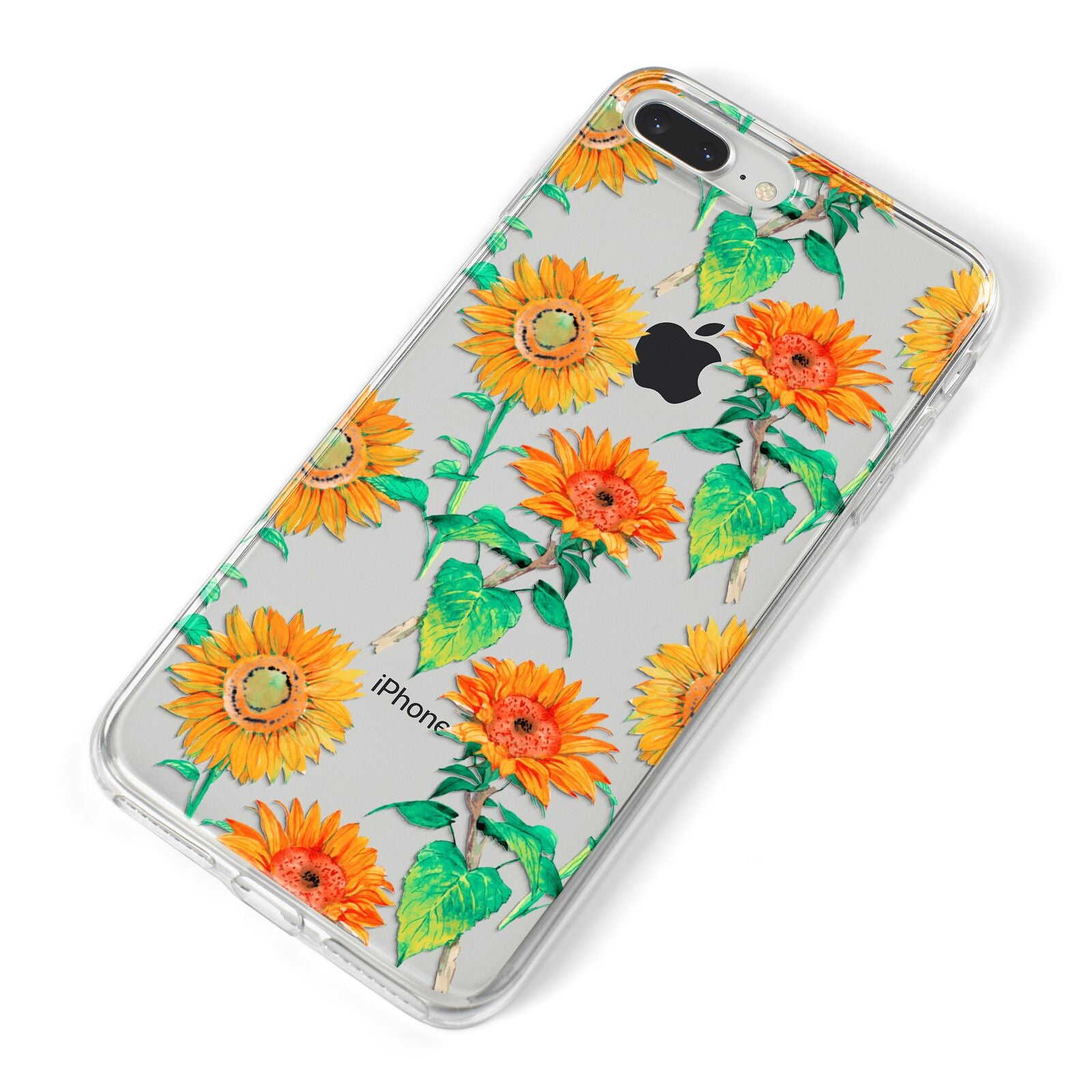 Sunflower Pattern iPhone 8 Plus Bumper Case on Silver iPhone Alternative Image