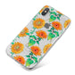 Sunflower Pattern iPhone X Bumper Case on Silver iPhone