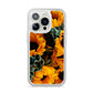Sunflower iPhone 14 Pro Clear Tough Case Silver