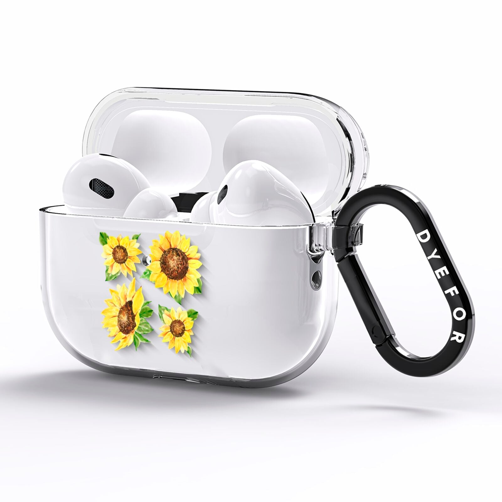 Sunflowers AirPods Pro Clear Case Side Image
