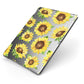 Sunflowers Apple iPad Case on Grey iPad Side View
