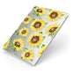 Sunflowers Apple iPad Case on Silver iPad Side View