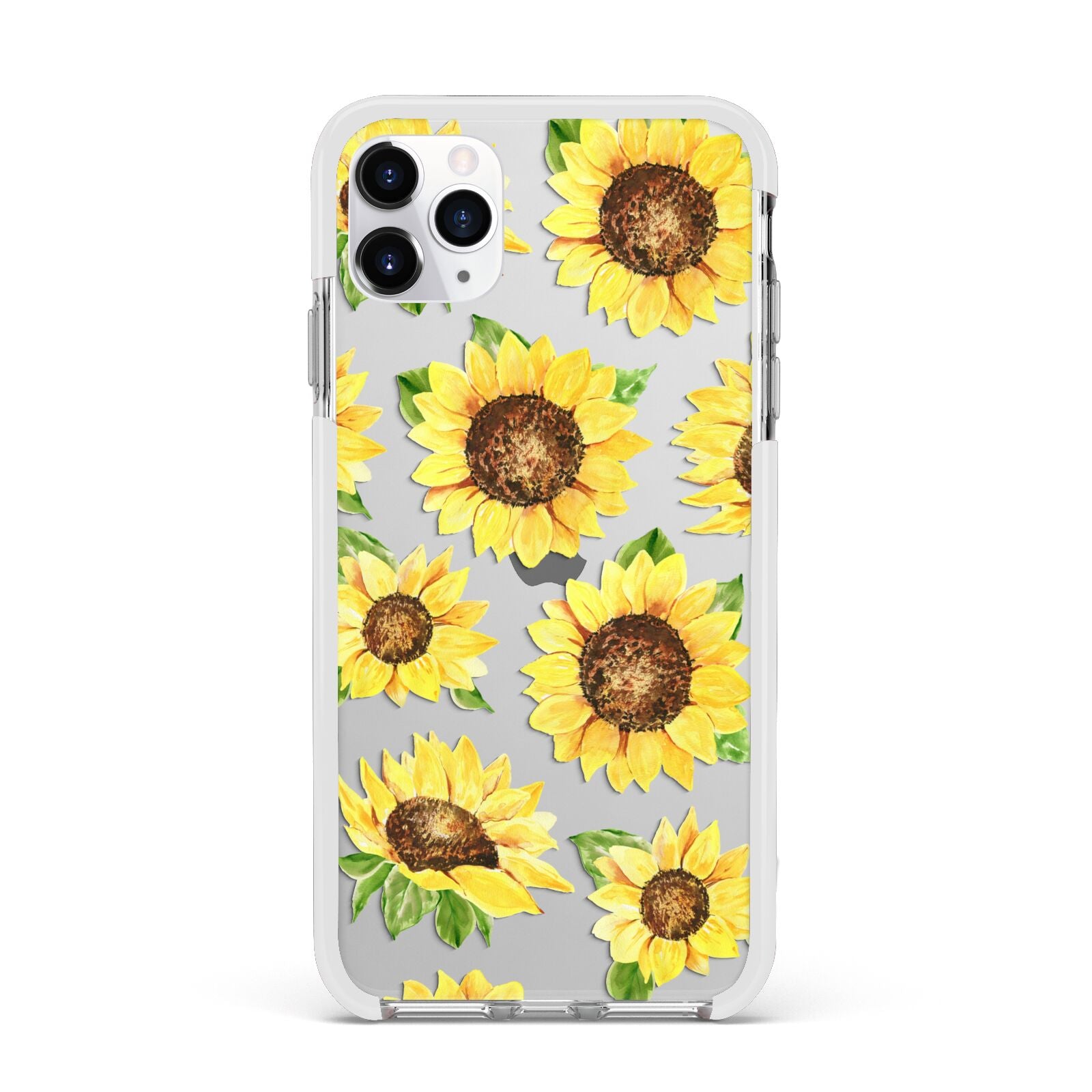 Sunflowers Apple iPhone 11 Pro Max in Silver with White Impact Case
