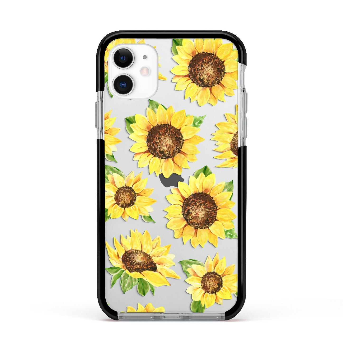 Sunflowers Apple iPhone 11 in White with Black Impact Case