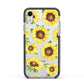 Sunflowers Apple iPhone XR Impact Case Black Edge on Silver Phone