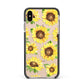 Sunflowers Apple iPhone Xs Max Impact Case Black Edge on Gold Phone