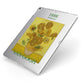 Sunflowers By Van Gogh Apple iPad Case on Silver iPad Side View