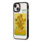 Sunflowers By Van Gogh iPhone 13 Black Impact Case Side Angle on Silver phone