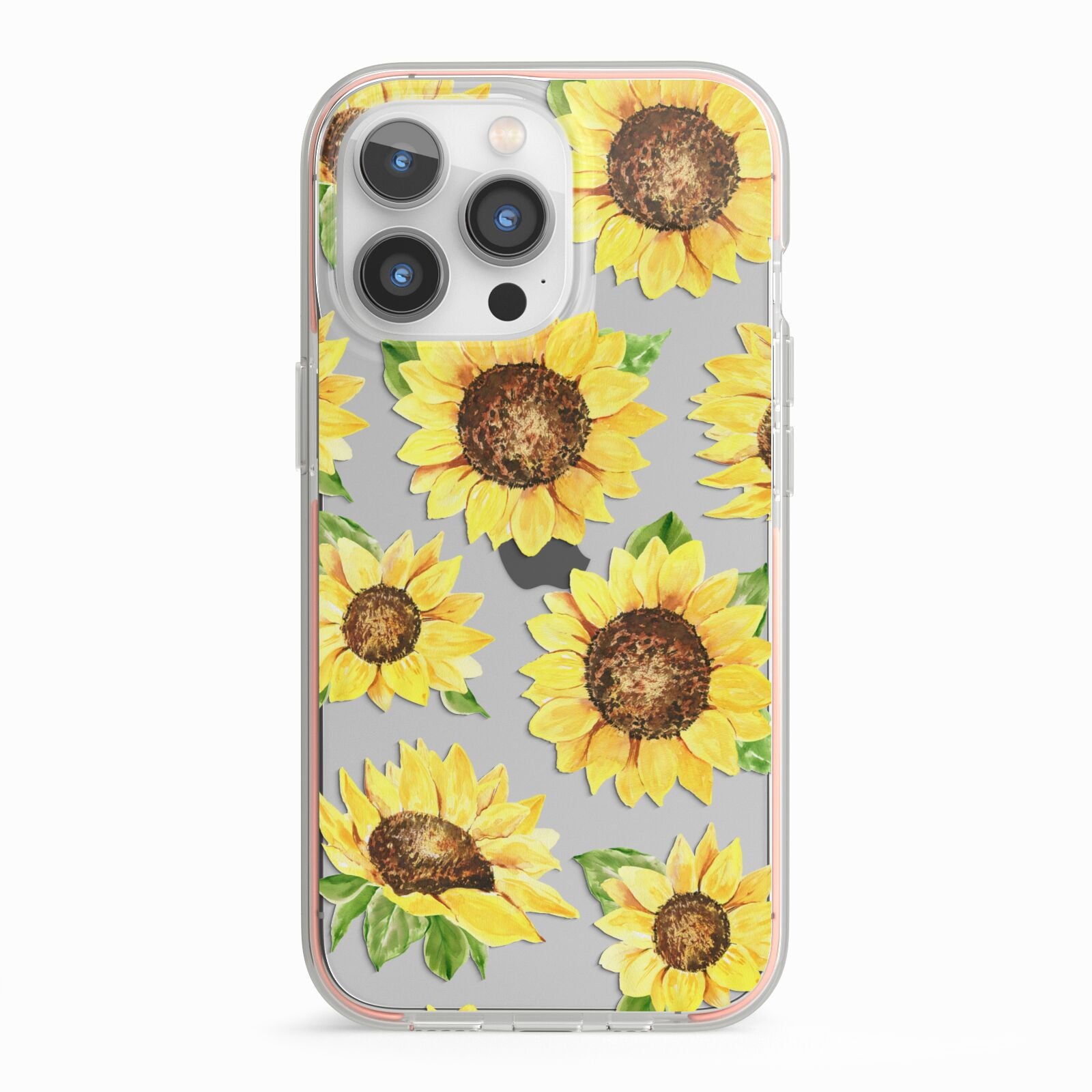 Sunflowers iPhone 13 Pro TPU Impact Case with Pink Edges