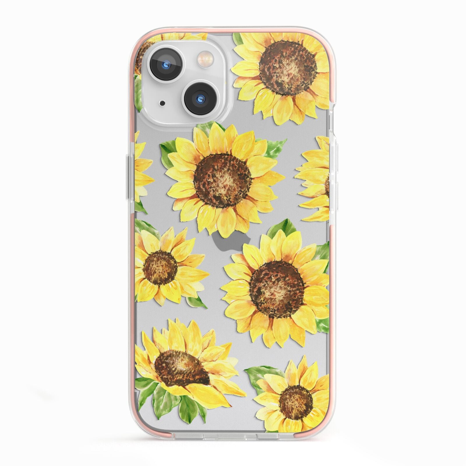 Sunflowers iPhone 13 TPU Impact Case with Pink Edges