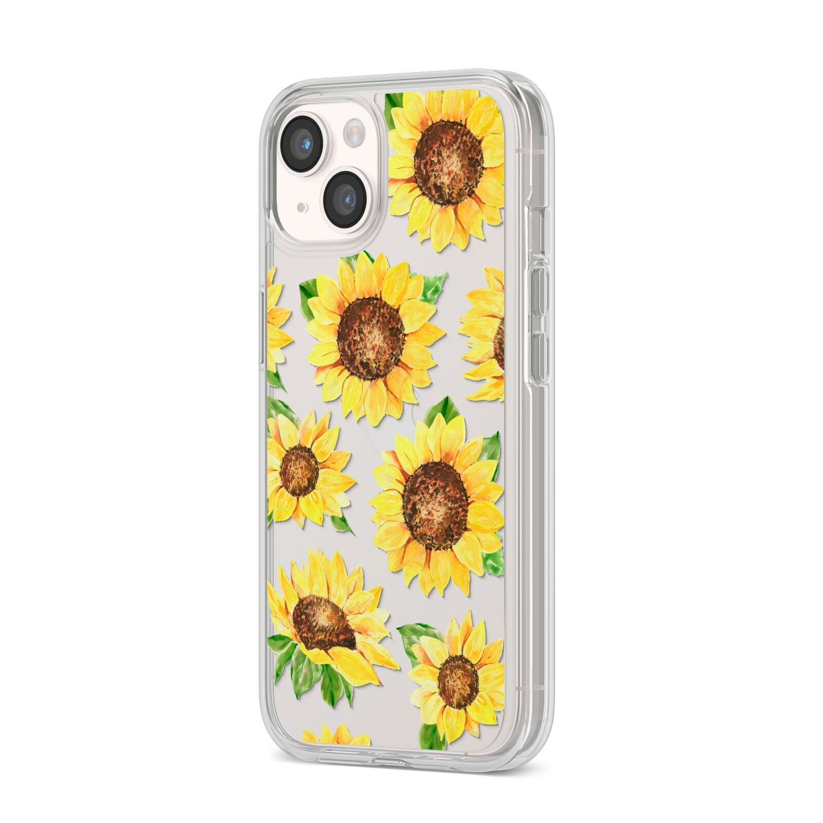 Sunflowers iPhone 14 Clear Tough Case Starlight Angled Image