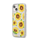 Sunflowers iPhone 14 Plus Clear Tough Case Starlight Angled Image