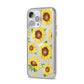 Sunflowers iPhone 14 Pro Max Clear Tough Case Silver Angled Image
