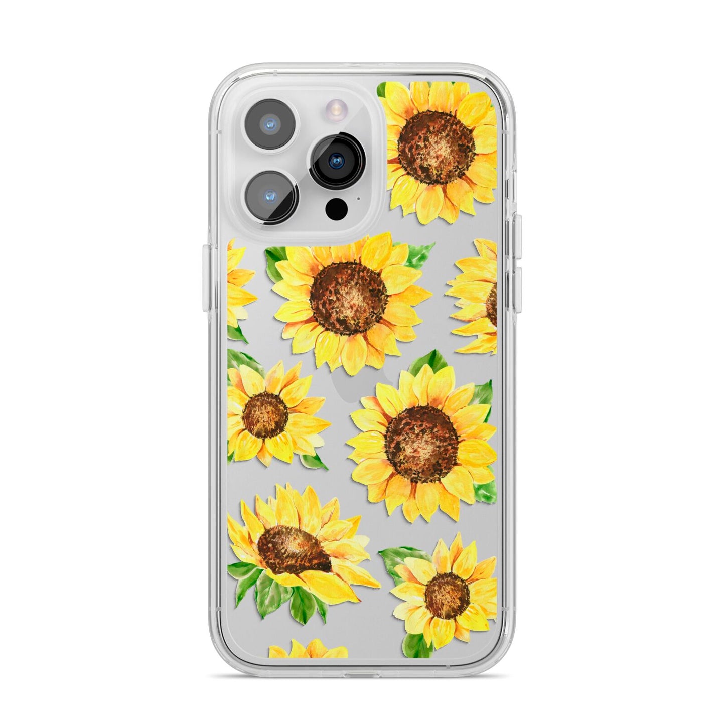 Sunflowers iPhone 14 Pro Max Clear Tough Case Silver