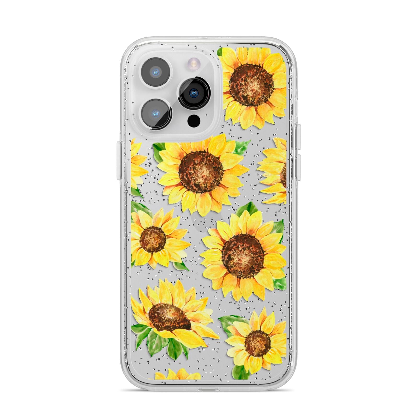 Sunflowers iPhone 14 Pro Max Glitter Tough Case Silver