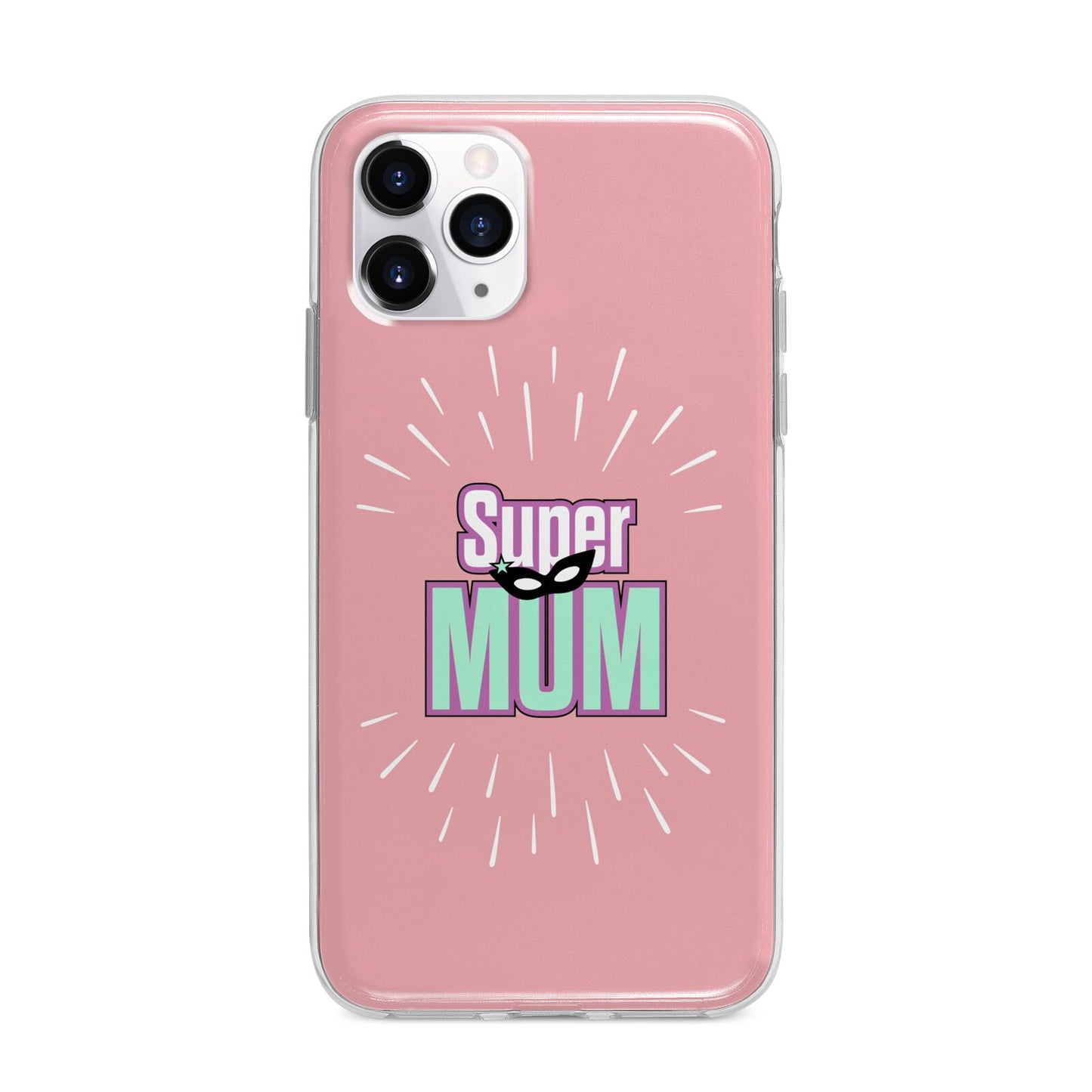 Super Mum Mothers Day Apple iPhone 11 Pro Max in Silver with Bumper Case