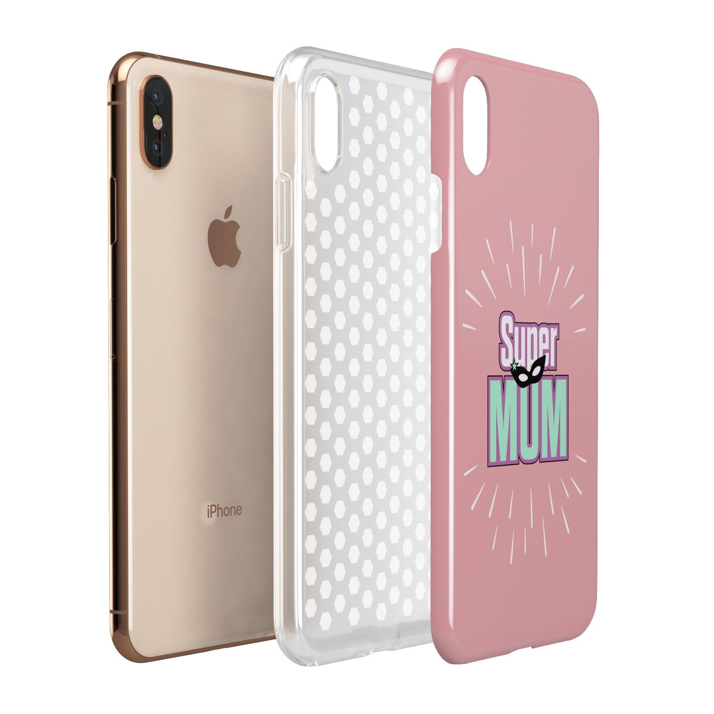 Super Mum Mothers Day Apple iPhone Xs Max 3D Tough Case Expanded View