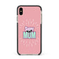 Super Mum Mothers Day Apple iPhone Xs Max Impact Case Black Edge on Gold Phone