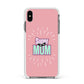 Super Mum Mothers Day Apple iPhone Xs Max Impact Case White Edge on Black Phone