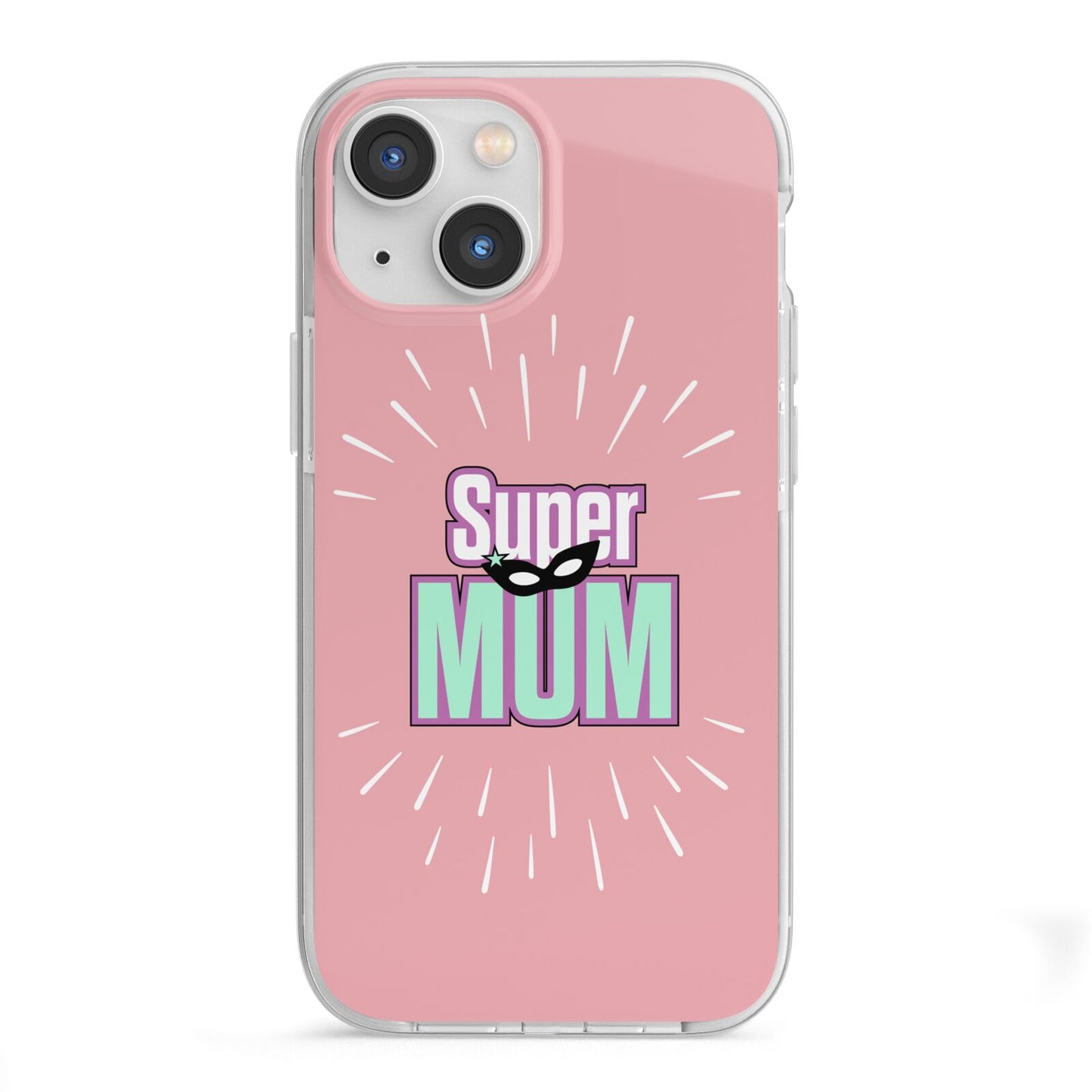 Super Mum Mothers Day iPhone 13 Mini TPU Impact Case with White Edges