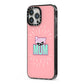 Super Mum Mothers Day iPhone 13 Pro Max Black Impact Case Side Angle on Silver phone